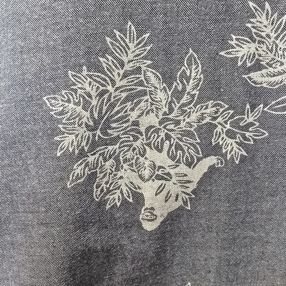 Nixon Men's XL Gray Printed Button Down Short Sleeve 100% Cotton Shirt - Picture 5 of 11